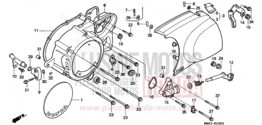 PANNEAU CARTER-MOTEUR G. VT1100C2X de 1999